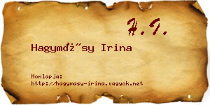 Hagymásy Irina névjegykártya